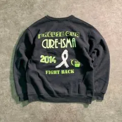 6AS9プリントスウェット 黒 トレーナー　ビッグシルエット 古着