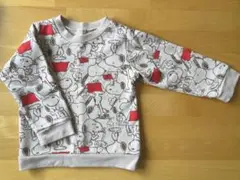スヌーピー柄 裏起毛トレーナー 100cm