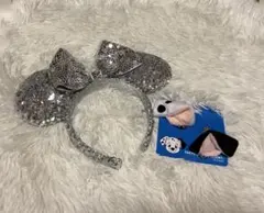 シルバー ミニー耳カチューシャ 101匹ワンチャン パッチン セット