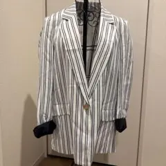 定価8590 ZARA テーラードジャケット ライトブルー - メルカリ