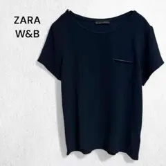 ザラダブルアンドビー Tシャツ 半袖 カットソー トップス 胸ポケット レーヨン
