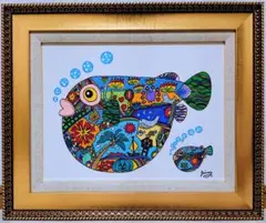 F6号】ジミー大西【Pig】手描き作品/裏サイン有/油彩/アクリル/絵画