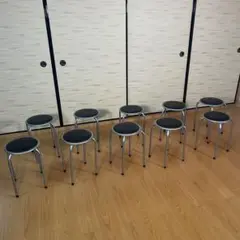 【直接引き取り】大阪市　パイプ椅子　スチールスツール10脚セット