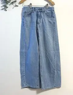 ワイドレッグパンツ デニム