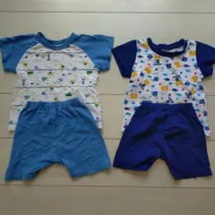 ベビーパジャマ２着セット ブルー 80cm