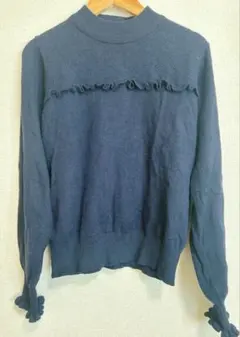 earth music&ecology フリル付きセーター　M