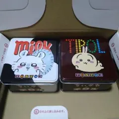 【新品未開封】ちいかわ チロルチョコ うさぎ モモンガ 缶 2個セット 中身入り