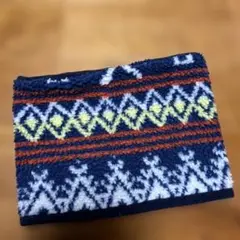 美品！Columbia 青／幾何学模様 リバーシブルのネックウォーマー