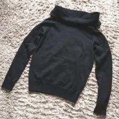 アーモワールカプリス　長袖　ニット　セーター　黒　毛100%