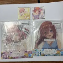 五等分の花嫁　一番くじバストアップアクリルボード　中野二乃、中野三玖　おまけ付き