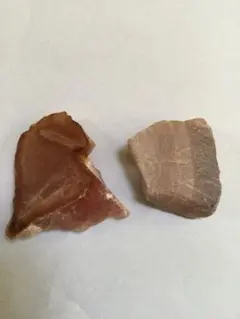 菱マンガンインカローズ原石2個セット　高品質　インカローズ原石　観賞石