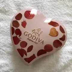 GODIVA ハート型金属缶 ピンク 2024