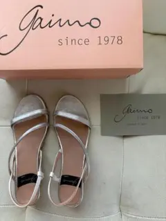 Gaimo シルバー ウェッジサンダル