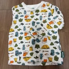 【美品】キャンプ柄 長袖カットソー　95