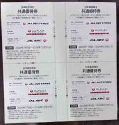 JAL 株主優待 共通優待券＋ホテル優待券 セット 2026〜2027のサムネイル