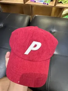 パレス コーデュロイ キャップ / Palace P Cap Red