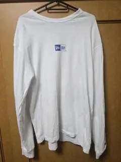 ニューエラ 　ロンＴ メンズ Lサイズ ホワイト ブルー 綿100%