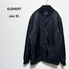 エレメント 中綿 ボンバージャケット XL ビッグサイズ ブルゾン ロゴ 黒