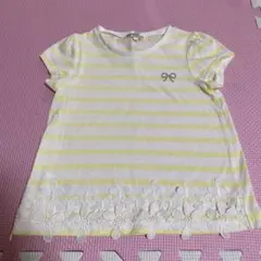 エニィファム120 Tシャツ 黄色ボーダー