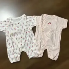 2枚セット☆新品未使用☆プティマイン　ロンパース　インナー　肌着　50〜70cm