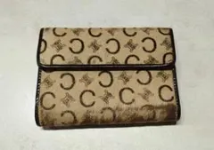 【CELINE】 マカダム柄 ハラコ 二つ折り財布 レディース