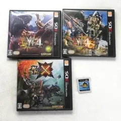 3DS モンスターハンター 3G 4 4G X 4枚 動作確認済みのサムネイル