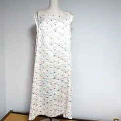 着物リメイク　扇形模様 ノースリーブワンピース