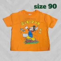 ミッキーマウス 半袖Tシャツ オレンジ 90cmのサムネイル