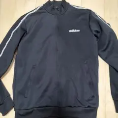 adidas ブラック ジップアップジャージ