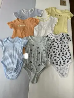 ベビー肌着 70センチ半袖ボディスーツ 7着