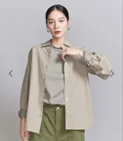 BEAUTY&YOUTH コットン チェックシャツのサムネイル