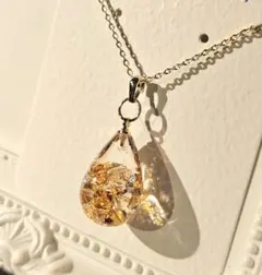 1780.スワロ入り♡ しずく型レジンネックレス♡ 1823.スワロ入り♡ しずく型レジンネックレス♡ - メルカリ
