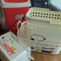 スヌーピー　ごみ箱&カゴ&BOX