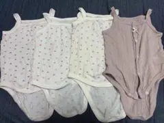 ベビー肌着 ロンパース4枚セット 90、70cm