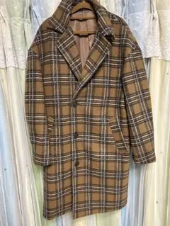 【新品未使用】niko and... チェスターコート ブラウンチェックサイズ4