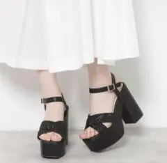 エスペランサ らく盛りサンダル M 黒619 ESPERANZAのサムネイル