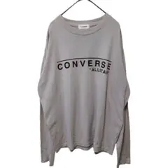 14798 コンバース ロンT M グレー 長袖 Tシャツ ロゴ 綿100%のサムネイル