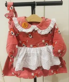 韓国ベビー服 90cm コーデュロイ ワンピース ヘアバンド付 新品 タグ付