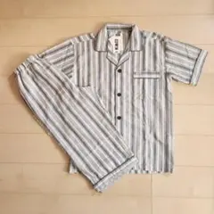 新品タグ付き　EDWIN　半袖　パジャマ　しまむら　青色ストライプ