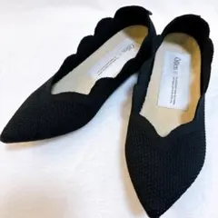 【未使用級】 offen スカラップ ポインテッドトゥ パンプス 38 黒 4th collection | Öffen(オッフェン）公式通販サイト