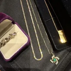 ゴールドアクセサリーまとめ売り　遺品整理　生前整理　刻印