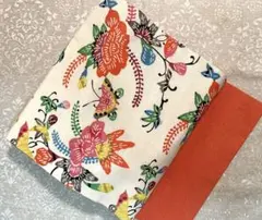 紅型　名古屋帯　正絹紬　オフホワイトに琉球紋　細身の方に　未使用