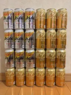 アサヒゴールド350ml×15本、アサヒ生ジョッキ缶×9本のセットのサムネイル