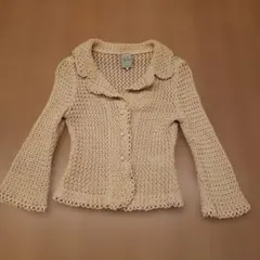 d*2様 Sybilla シビラ 鍵編み カーディガン コットン100% ショー