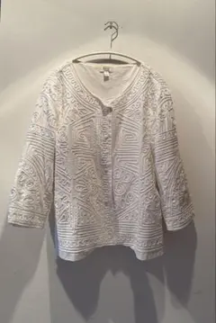 Vintage 古着 刺繍ノーカラージャケット