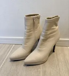 R&E ヒールブーツ アイボリー