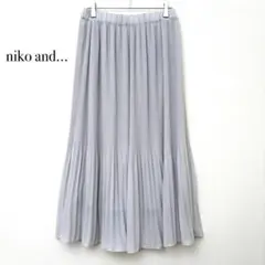 ニコアンド プリーツスカート 【F】 ライトグレー ウエストゴム 綺麗め
