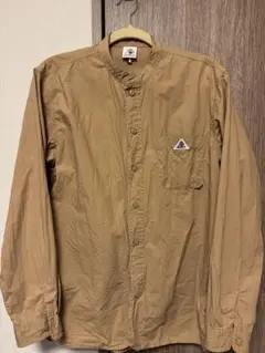 ベージュ スタンドカラーシャツ サイズ42