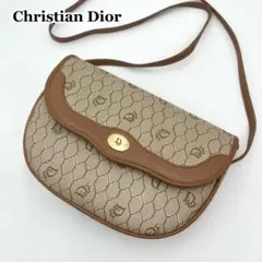 極美品✨ クリスチャンディオール ショルダーバッグ ハニカム オブリークロゴ金具