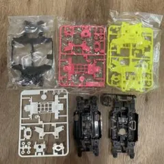 ✴︎未実走✴︎ タミヤ ミニ四駆 フレキ加工済みMSシャーシ(蛍光ピンク